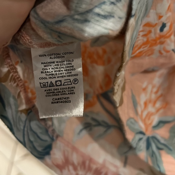 Loft Vintage Soft Beautiful Pink Floral Cozy Shirt Sz M - Picture 5 of 5